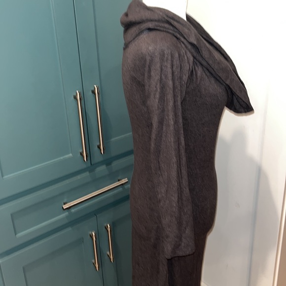 NWT Chelsea28 Off The Shoulder Long Sleeve Midi Dress Grey Dark Charcoal Heather - Picture 5 of 8